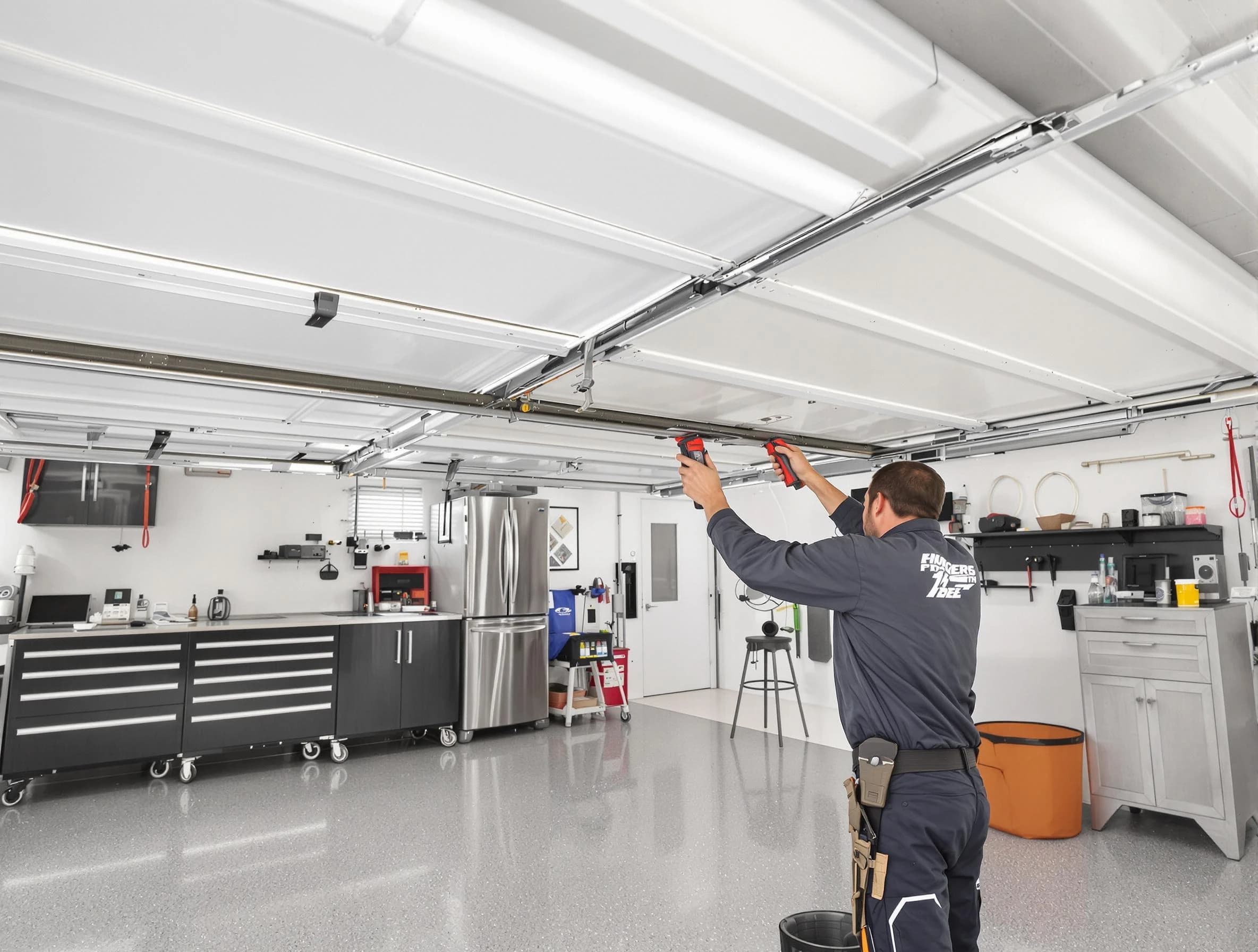Overhead garage door repair service by Edmond Garage Door Repair in Edmond