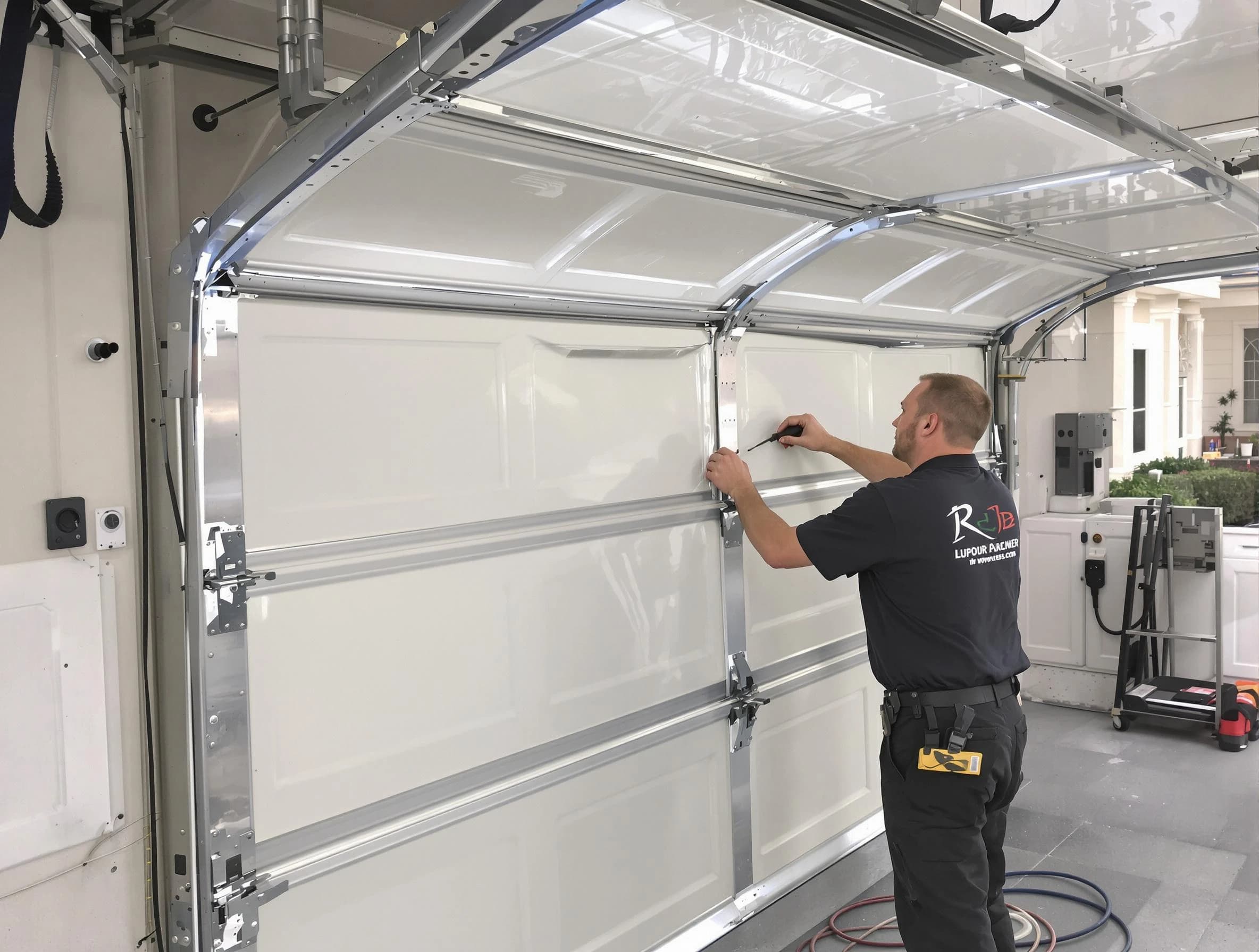 Edmond Garage Door Repair professional performing panel repair in Edmond