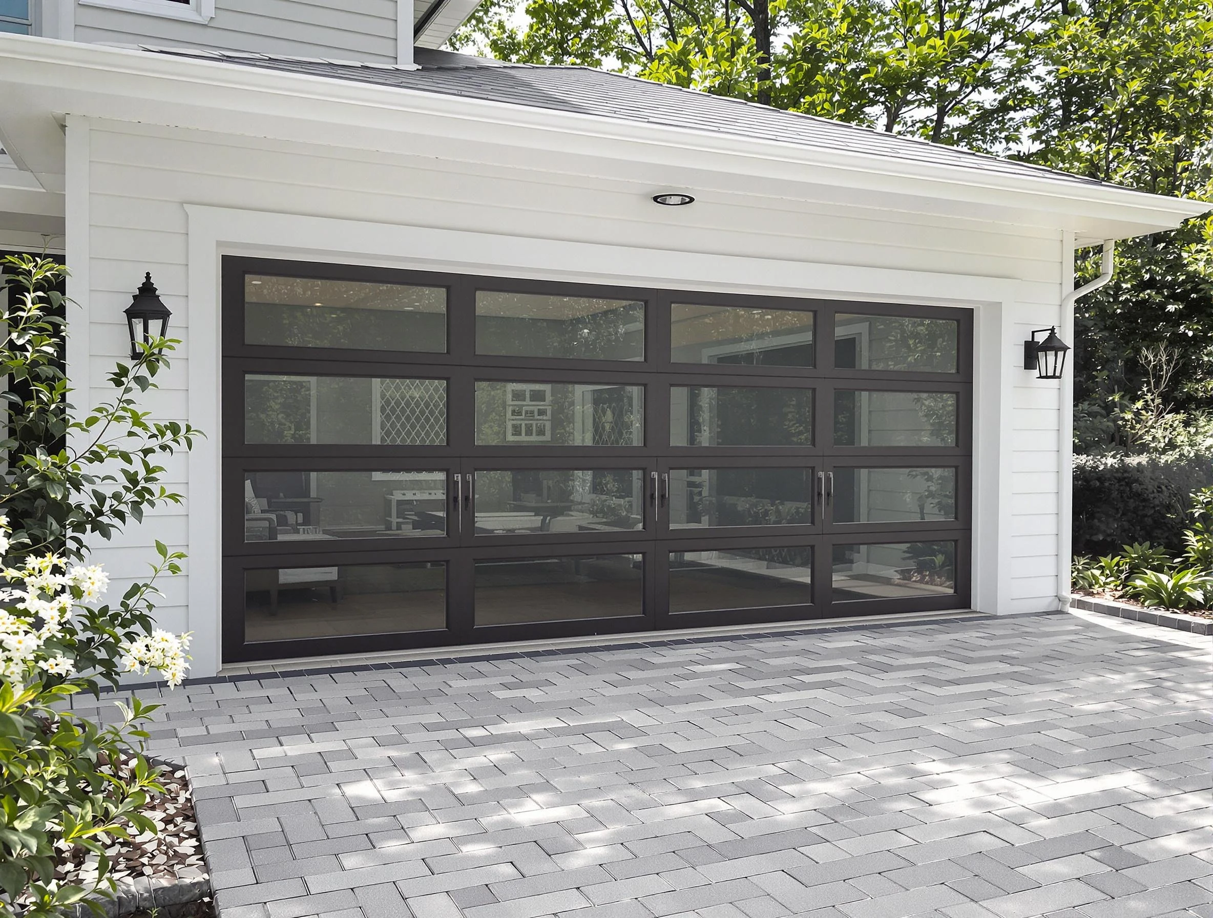 Edmond Garage Door Repair design specialist presenting custom garage door options to Edmond homeowner