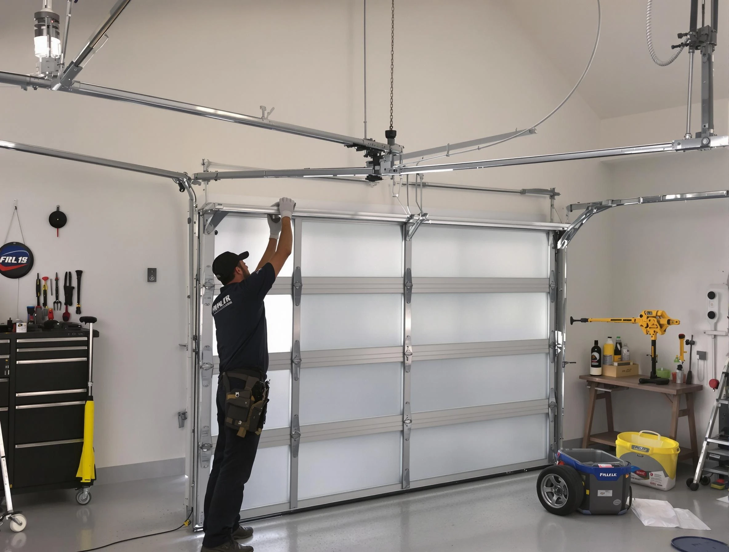 Edmond Garage Door Repair certified team performing precision garage door installation in Edmond