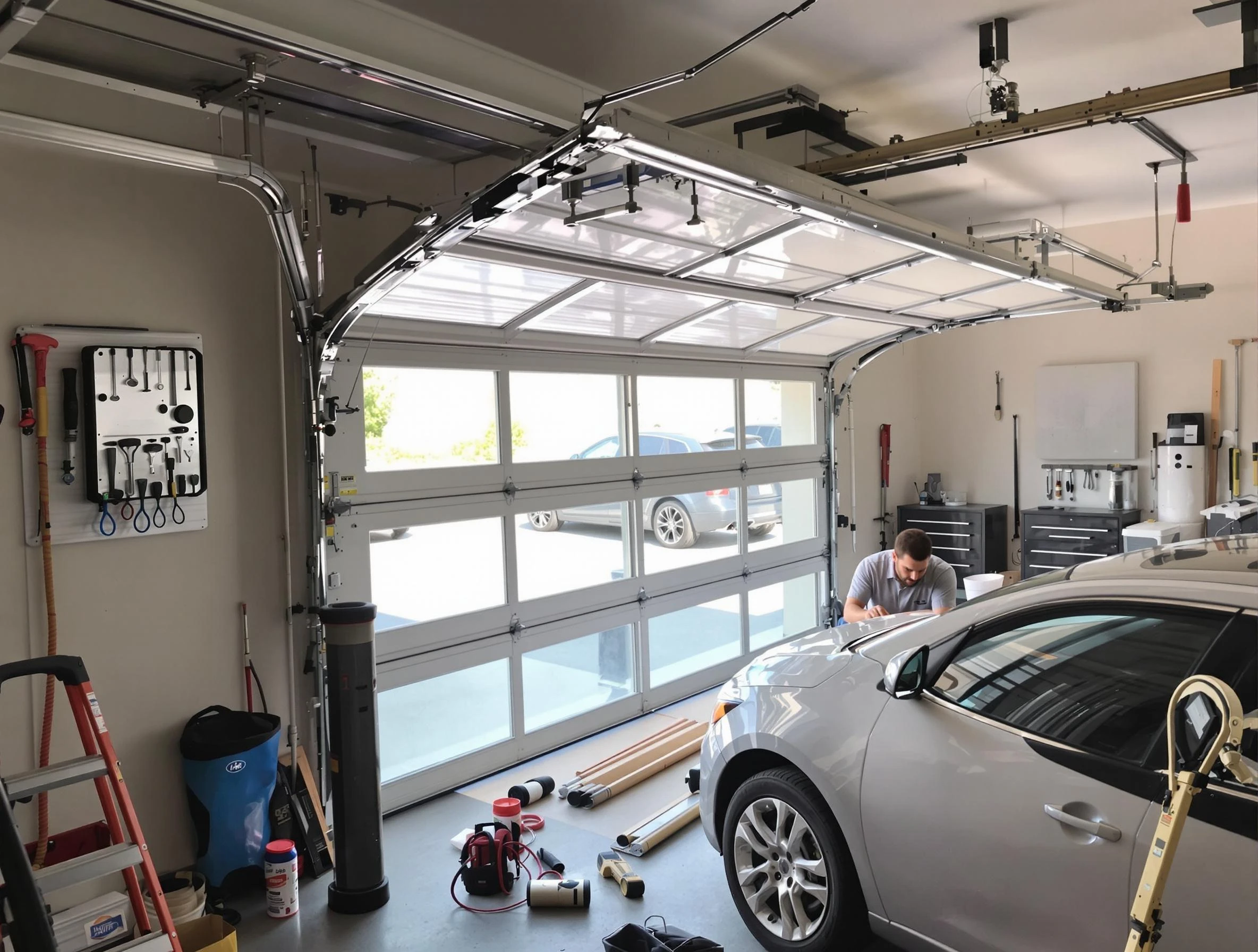 Garage door noise reduction service by Edmond Garage Door Repair in Edmond
