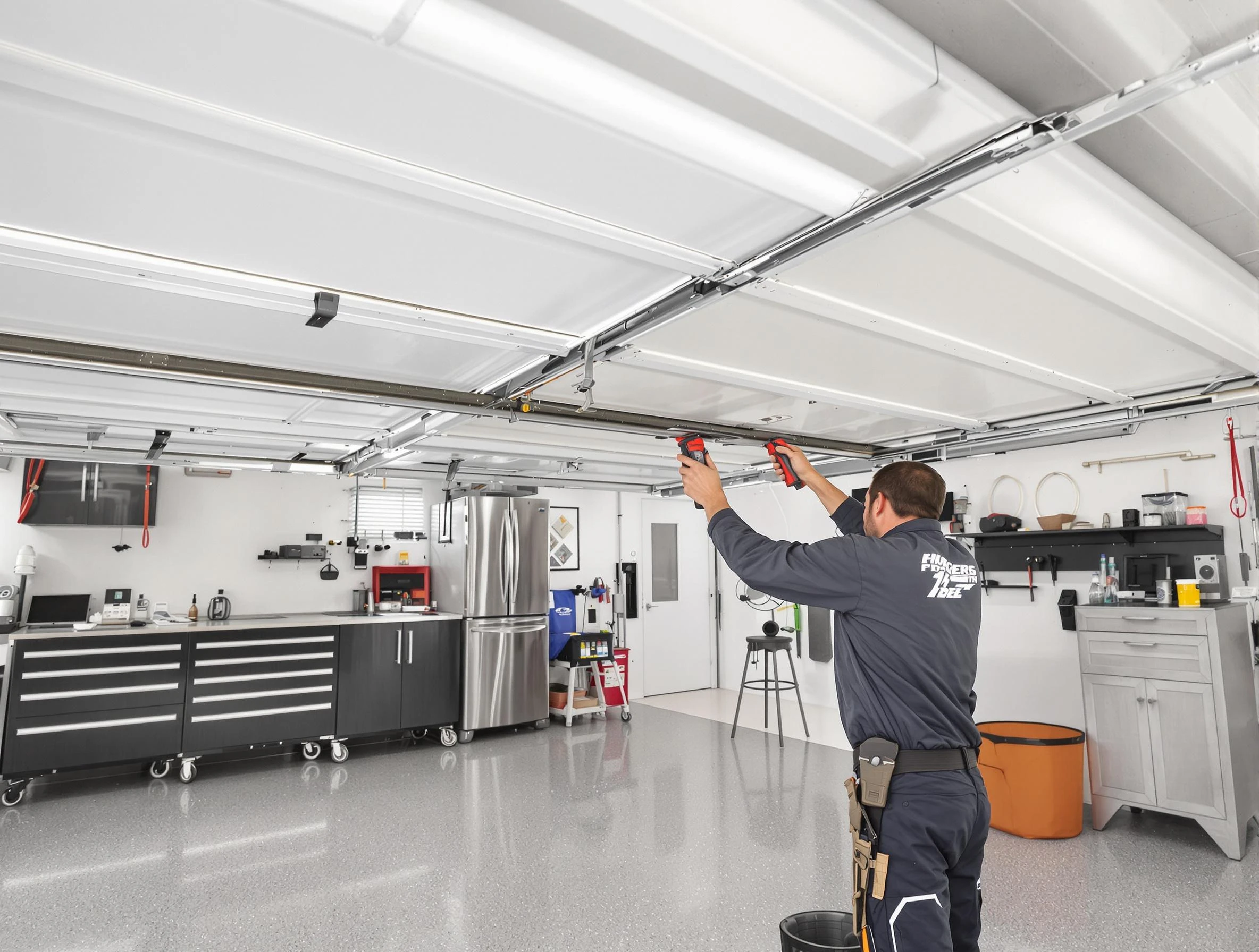 Overhead garage door repair service by Edmond Garage Door Repair in Edmond
